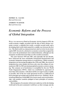 Economic Reform and the Process of Global Integration