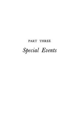 Special Events -SPECIAL EVENTS