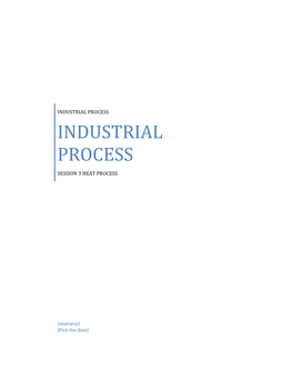 Industrial Process Industrial Process