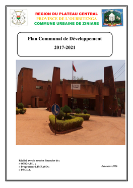 Plan Communal De Développement 2017-2021