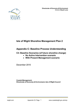 Isle of Wight Shoreline Management Plan 2 Appendix C: Baseline