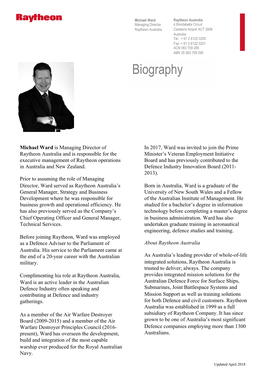 Michael Ward April 2018