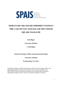 The Case of Paul Slough and the Nisour Square Massacre