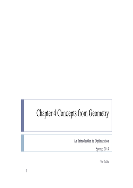 Chapter 4 Concepts from Geometry