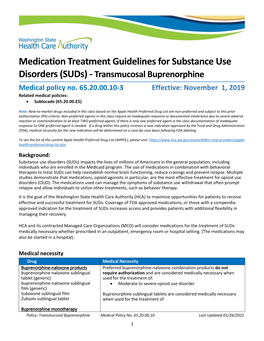 Buprenorphine Medical Policy No