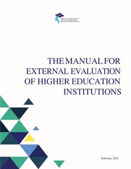 The Manual for External Evaluation of Higher Education Institutions