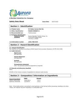 Hazard Identification Section 3