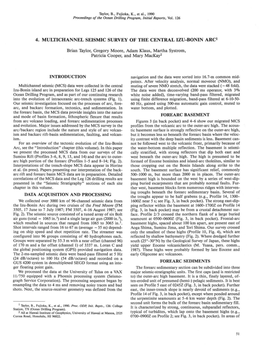 4. Multichannel Seismic Survey of the Central Izu-Bonin Arc1