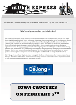 Iowa Caucuses on February 5Th