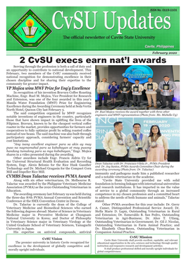 2 Cvsu Execs Earn Nat'l Awards
