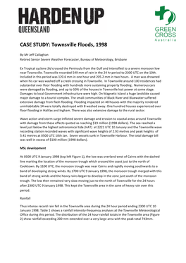 CASE STUDY: Townsville Floods, 1998
