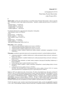 Załącznik Nr 1 Do Zarządzenia Nr 101/16 Wójta Gminy Wysokie