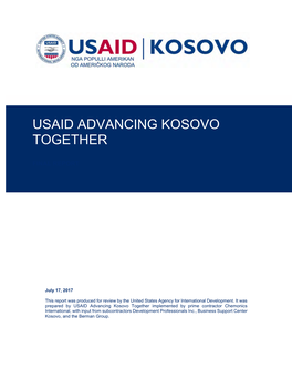 Usaid Advancing Kosovo Together