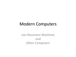 Modern Computers