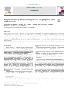 Nitric Oxide 93 (2019) 15–24