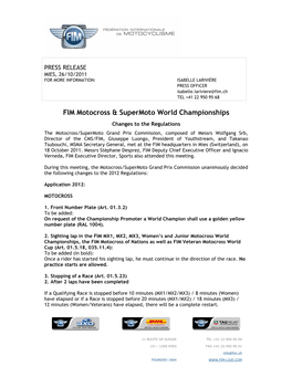 FIM Motocross & Supermoto World Championships