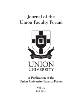 Journal of the Union Faculty Forum