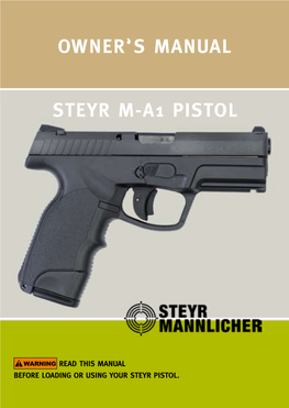 Owner S Manual Steyr M-A1 Pistol