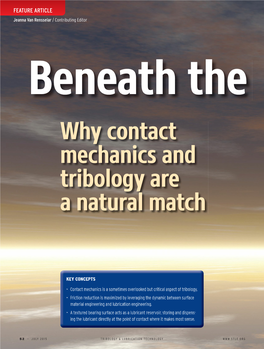 Contact Mechanics and Tribology Match