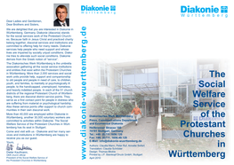 The Social Welfare Service of the Protestant Churches in Württemberg