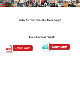 Kirby Air Ride Checklist Meta Knight