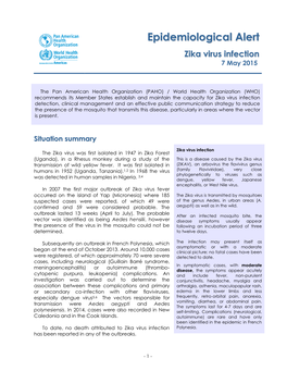 Zika Virus Infection 7 May 2015