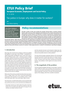 Policy Brief-Eeespolicy-N°3-2018-EN.Indd