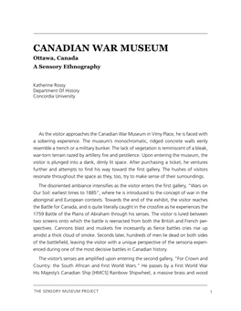 The Canadian War Museum, Ottawa, Canada