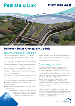 Patterson Lakes Info Sheet