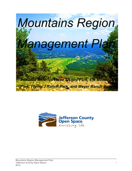 Mountains Region Management Plan
