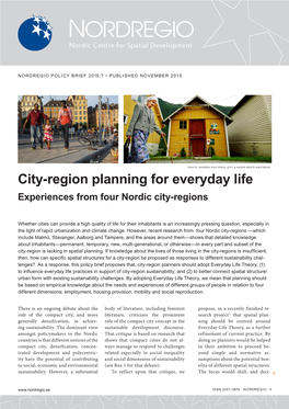 City-Region Planning for Everyday Life Experiences from Four Nordic City-Regions