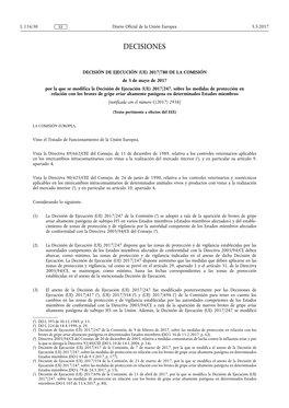Decisión De Ejecución (Ue) 2017/ 780 De La Comisión