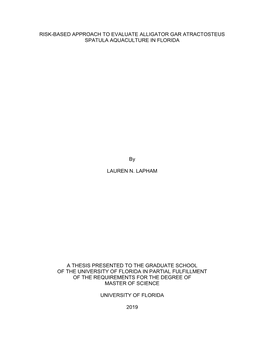 University of Florida Thesis Or Dissertation Formatting