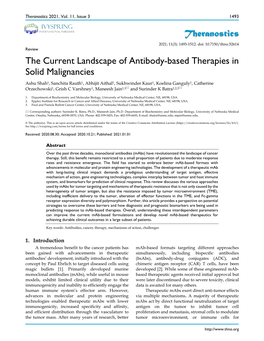 The Current Landscape of Antibody-Based Therapies in Solid