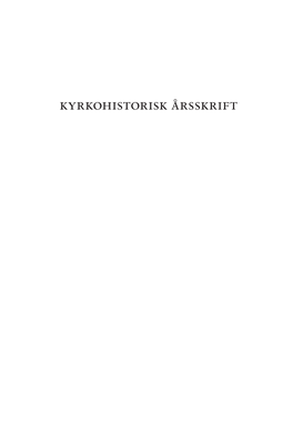 Kyrkohistorisk Årsskrift