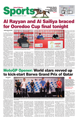 Al Rayyan and Al Sailiya Braced for Ooredoo Cup Final Tonight