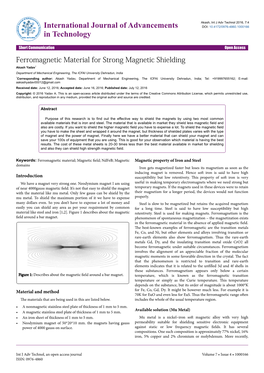 Ferromagnetic Material for Strong Magnetic Shielding