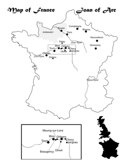 Map of France Joan of Arc