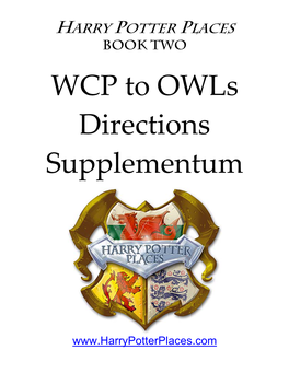 Directions to Owls from Westgate Car Park Supplementum