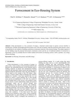 Ferrocement in Eco-Housing System