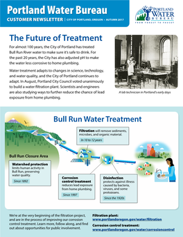 Portland Water Bureau CUSTOMER NEWSLETTER CITY of PORTLAND, OREGON • AUTUMN 2017