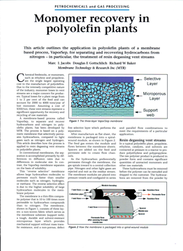 Monomer Recovery in Polyolefin Plants