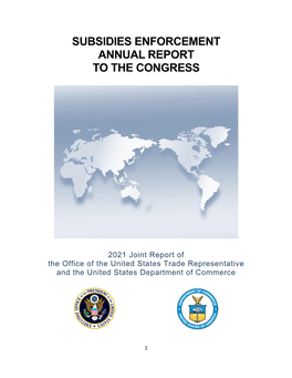 Subsidies Enforcement Report to Congress 2018