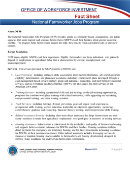 National Farmworker Jobs Program