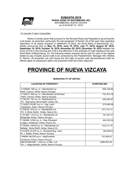Province of Nueva Vizcaya