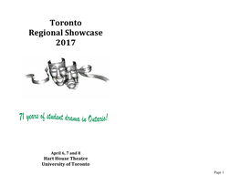 Toronto Regional Showcase 2017