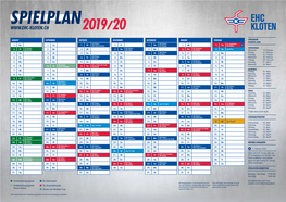 Spielplan 2019/20