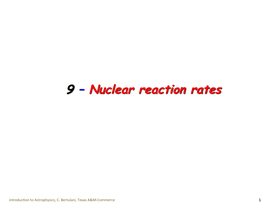 Nuclear Reaction Rates