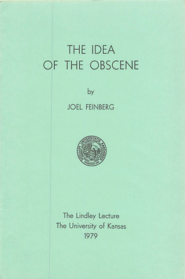 The Idea of the Obscene