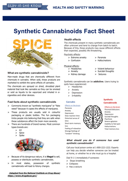 Synthetic Cannabinoids Fact Sheet